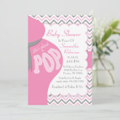 Belly Bump Ze staat op het punt POP Shower Invitat Kaart (Staand voorkant)
