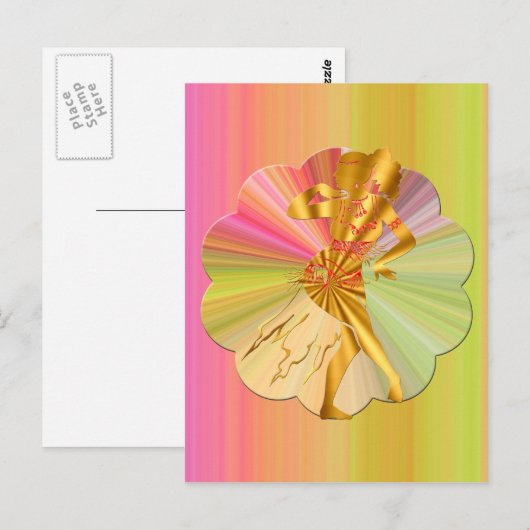 Belly Dance Briefkaart (Voorkant / Achterkant)