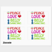 Belly Dance design Rechthoekige Sticker (Vel)