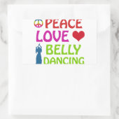 Belly Dance design Rechthoekige Sticker (Tas)