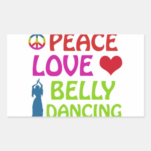 Belly Dance design Rechthoekige Sticker (Voorkant)
