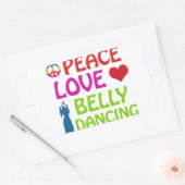Belly Dance design Rechthoekige Sticker (Envelop)