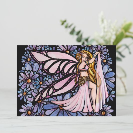 Belly Dance Fairy Art Belly Dancing Fairies Kaart (Staand voorkant)