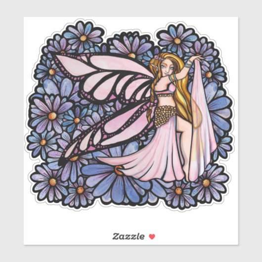 Belly Dance Fairy Art Belly Dancing Fairies Sticker (Vel)