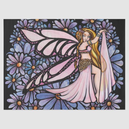 Belly Dance Fairy Art Belly Dancing Fairies Tissuepapier (Voorkant)