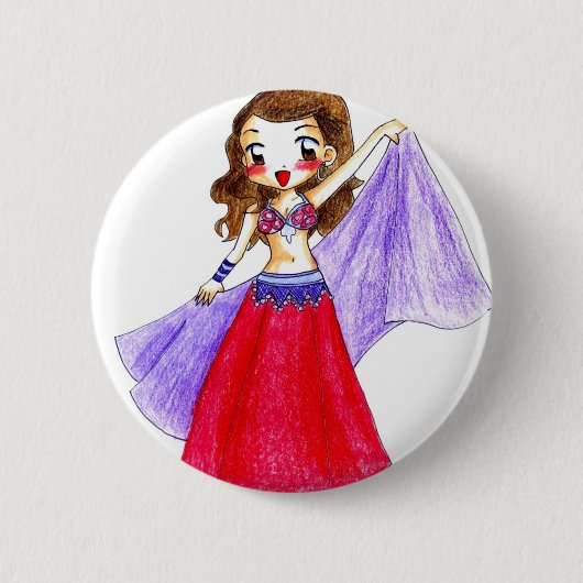 Belly dance - Fatima Ronde Button 5,7 Cm (Voorkant)