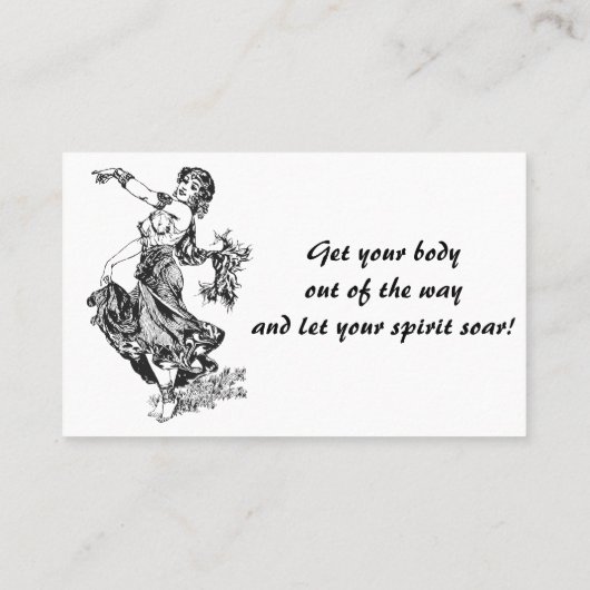 Belly Dance Instructor Visitekaartje (Achterkant)