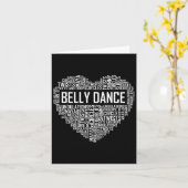 Belly Dance Lover Gift Buikdanser Hartgeschenken Kaart (Gele Bloem)
