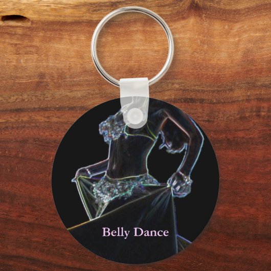 Belly Dance zwart Sleutelhanger (Voorkant)