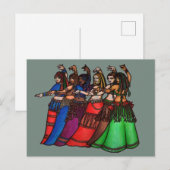 Belly Dancer art Feestdagenkaart (Voorkant / Achterkant)