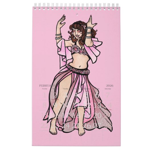 Belly Dancer art Kalender (Feb 2026)