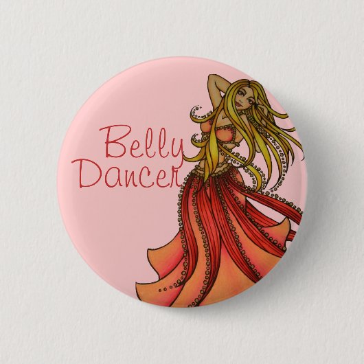 Belly Dancer art Ronde Button 5,7 Cm (Voorkant)