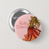 Belly Dancer art Ronde Button 5,7 Cm (Voorkant /achterkant)