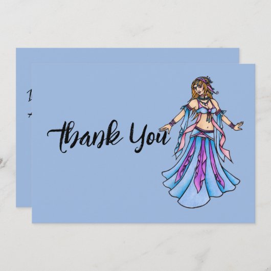 Belly Dancer Bedankt voor je kaarten (Voorkant / Achterkant)