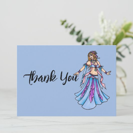 Belly Dancer Bedankt voor je kaarten (Staand voorkant)
