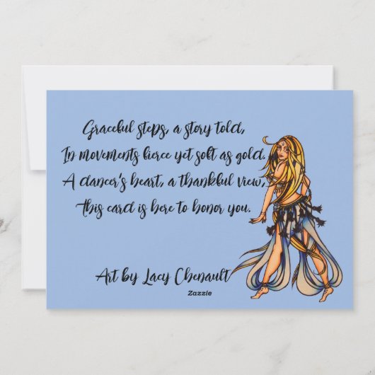 Belly Dancer Bedankt voor je kaarten (Achterkant)