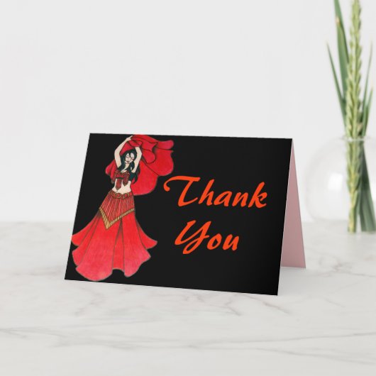 Belly Dancer Bedankt voor je kaarten (Voorkant)