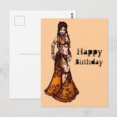 Belly Dancer Birthday Cards Briefkaart (Voorkant / Achterkant)