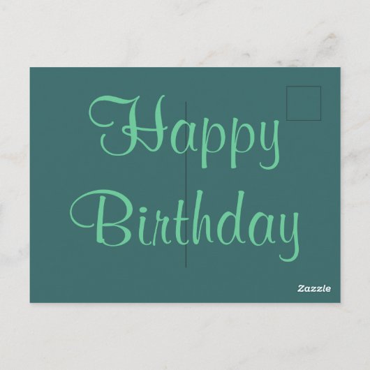 Belly Dancer Birthday-kaarten Briefkaart (Achterkant)