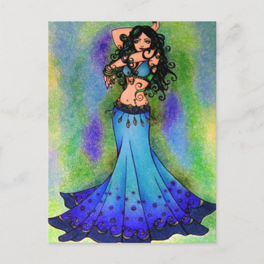 Belly Dancer Birthday-kaarten Briefkaart (Voorkant)