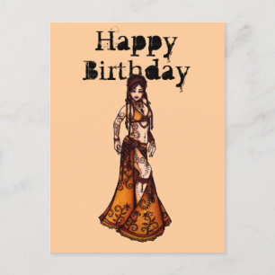 Belly Dancer Birthday-kaarten Briefkaart