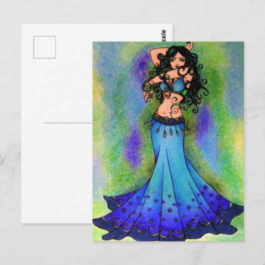 Belly Dancer Birthday-kaarten Briefkaart (Voorkant / Achterkant)