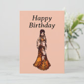 Belly Dancer Birthday-kaarten Feestdagenkaart (Staand voorkant)