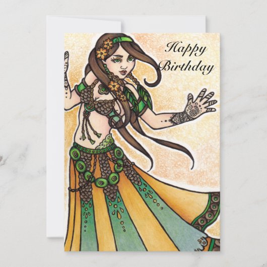 Belly Dancer Birthday-kaarten Feestdagenkaart (Voorkant)