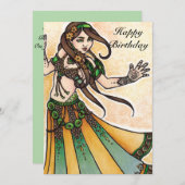 Belly Dancer Birthday-kaarten Feestdagenkaart (Voorkant / Achterkant)