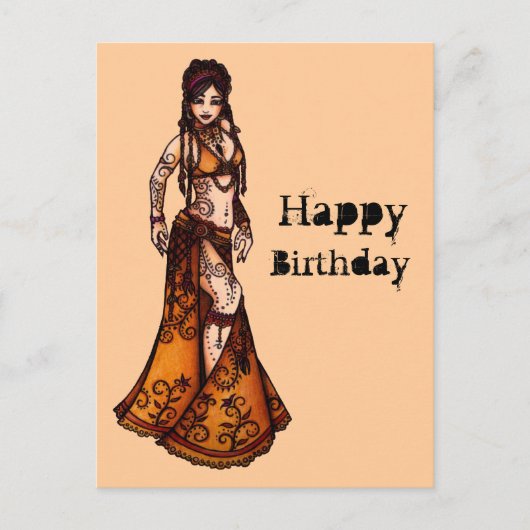 Belly Dancer Birthday-kaarten Feestdagenkaart (Voorkant)