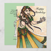 Belly Dancer Birthday-kaarten Feestdagenkaart (Voorkant / Achterkant)