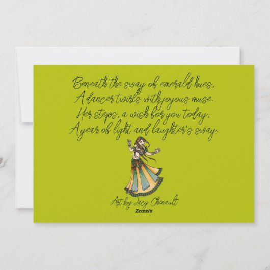 Belly Dancer Birthday-kaarten Feestdagenkaart (Achterkant)
