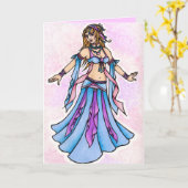 Belly Dancer Birthday-kaarten Kaart (Gele Bloem)