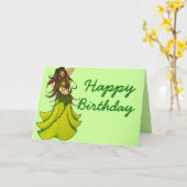 Belly Dancer Birthday-kaarten Kaart (Gele Bloem)