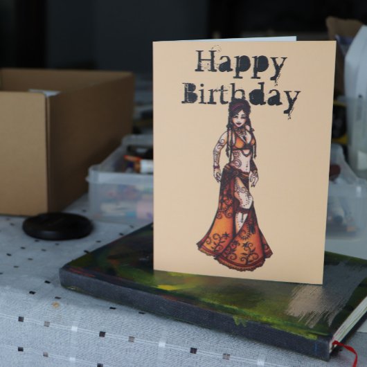 Belly Dancer Birthday-kaarten Kaart
