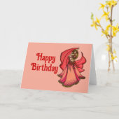 Belly Dancer Birthday-kaarten Kaart (Gele Bloem)