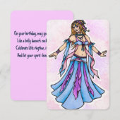 Belly Dancer Birthday-kaarten Notitiekaartje (Voorkant / Achterkant)