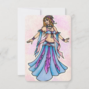 Belly Dancer Birthday-kaarten Notitiekaartje