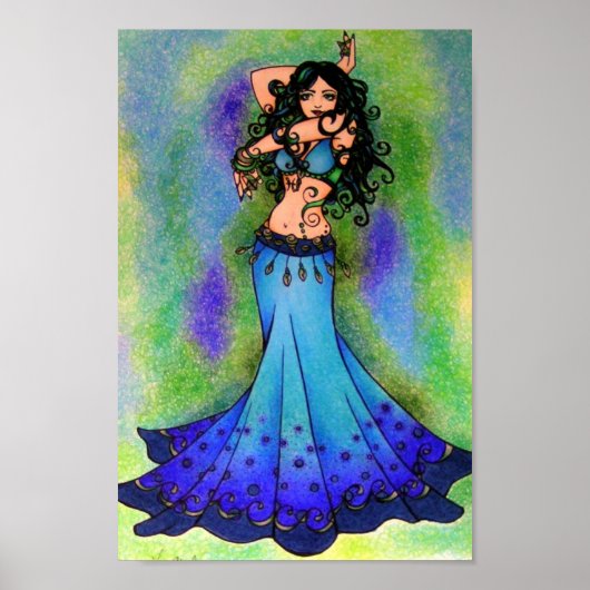 Belly Dancer Birthday-kaarten Poster (Voorkant)