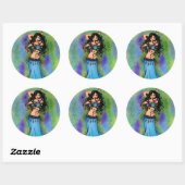 Belly Dancer Birthday Ronde Sticker (Vel)