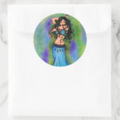 Belly Dancer Birthday Ronde Sticker (Tas)