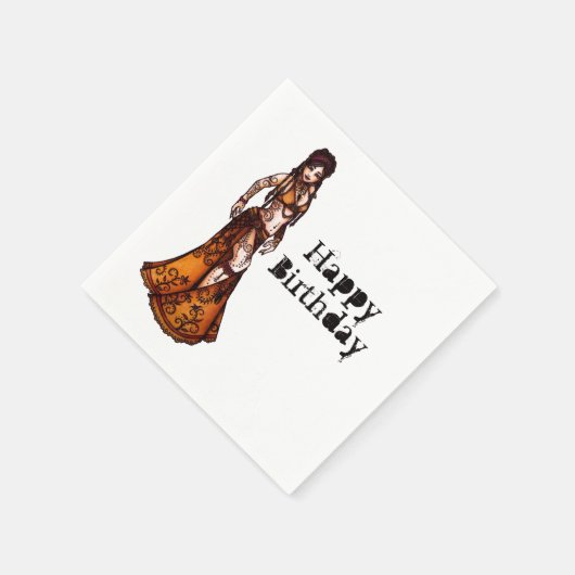 Belly Dancer Birthday Servet (Hoek)