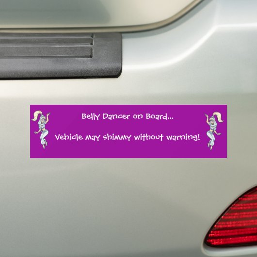 Belly Dancer Board Bumpersticker (Op auto)