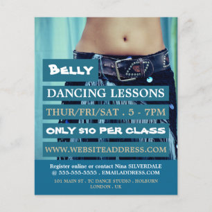 Belly Dancer, Dance Lesson Adverteren flyer