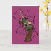 Belly Dancer Dawn Backboend Kaart (Gele Bloem)