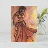 Belly Dancer Feestdagenkaart (Staand voorkant)