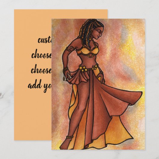 Belly Dancer Goddess Kaart (Voorkant / Achterkant)