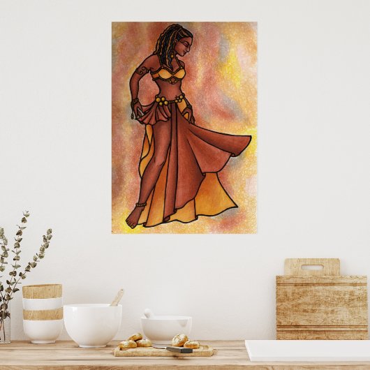 Belly Dancer Goddess Poster (Keuken)