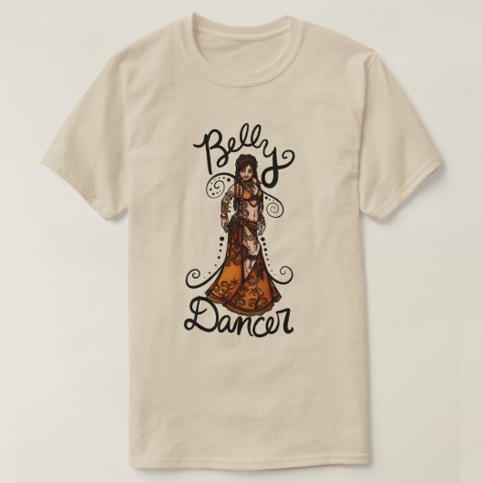 Belly Dancer Goddess T-shirt (Design voorkant)