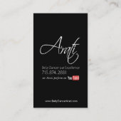 Belly Dancer I, Bollywood, Hindi Mode Visitekaartje (Achterkant)